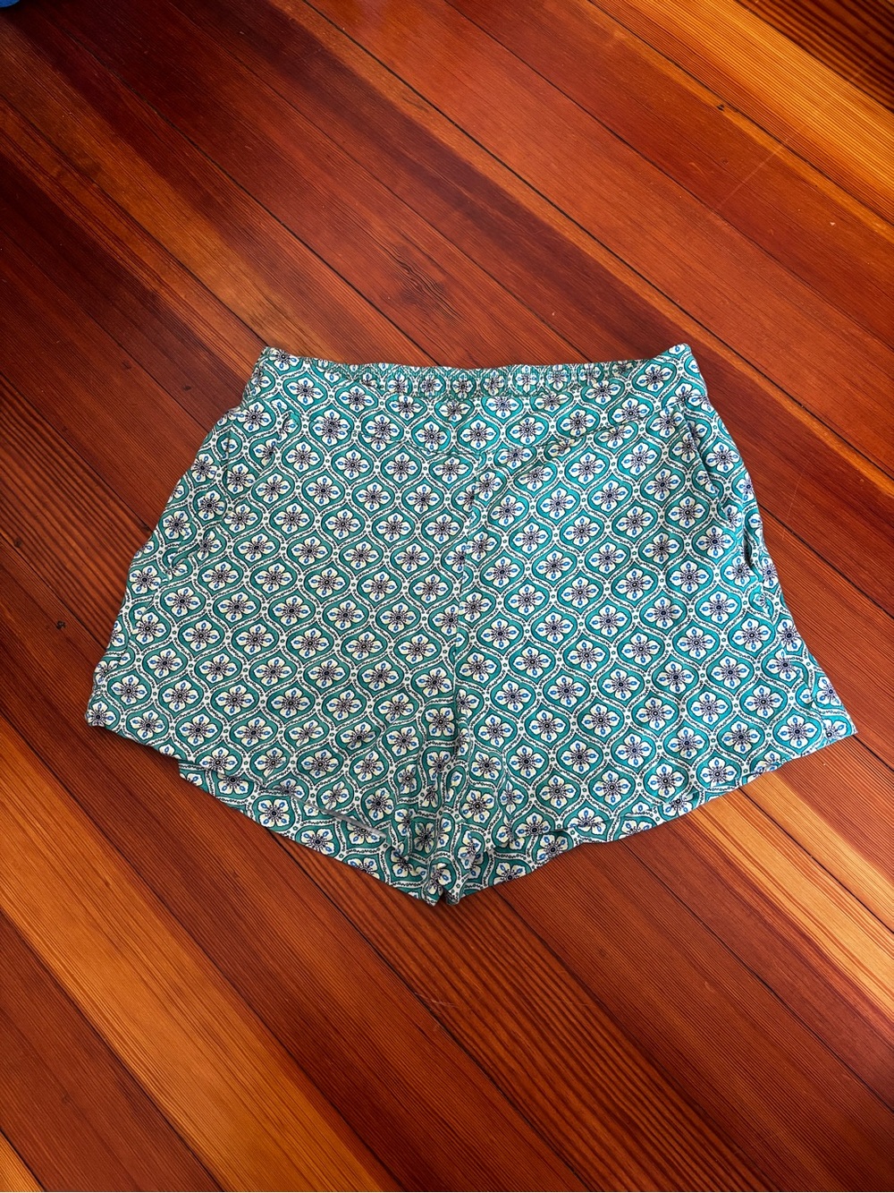 Old Navy Teal Patterned High-Waist Women’s Shorts